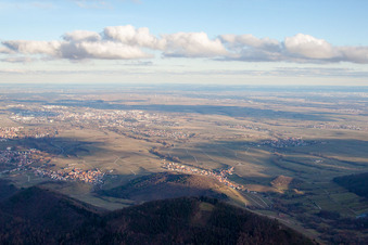 Landau von Westen in Landau in der Pfalz im Bundesland Rheinland-Pfalz, Deutschland von oben gesehen