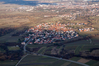 Ortsteil Arzheim in Landau in der Pfalz im Bundesland Rheinland-Pfalz, Deutschland aus der Luft betrachtet