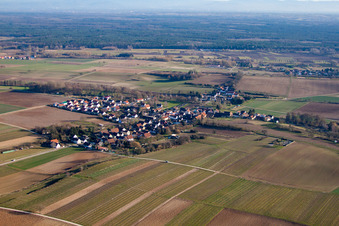 Drohnenaufname von Ortsteil Kleinsteinfeld in Niederotterbach im Bundesland Rheinland-Pfalz, Deutschland
