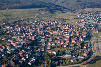 Ortsteil Schweigen in Schweigen-Rechtenbach im Bundesland Rheinland-Pfalz, Deutschland von oben