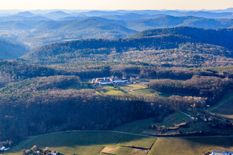 Luftbild von Pferdepension Kloster Liebfrauenberg in Bad Bergzabern im Bundesland Rheinland-Pfalz, Deutschland