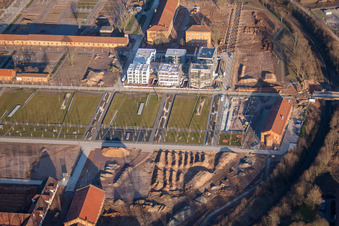 Landau in der Pfalz im Bundesland Rheinland-Pfalz, Deutschland vom Flugzeug aus