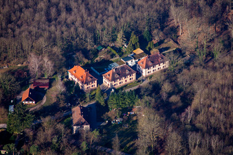 Drohnenaufname von Scheibenhard im Bundesland Bas-Rhin, Frankreich