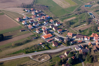 Hohwiller im Bundesland Bas-Rhin, Frankreich aus der Luft
