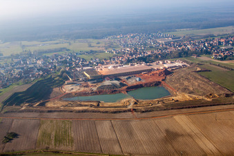 Kuhlendorf im Bundesland Bas-Rhin, Frankreich von oben