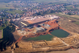 Kuhlendorf im Bundesland Bas-Rhin, Frankreich von oben gesehen