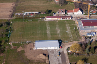 Eschbach im Bundesland Bas-Rhin, Frankreich von der Drohne aus gesehen