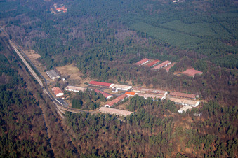 Schweighouse-sur-Moder im Bundesland Bas-Rhin, Frankreich von oben