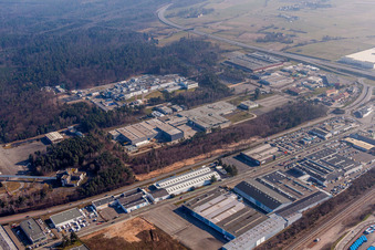 Schweighouse-sur-Moder im Bundesland Bas-Rhin, Frankreich vom Flugzeug aus