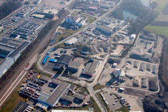 Schweighouse-sur-Moder im Bundesland Bas-Rhin, Frankreich aus der Vogelperspektive