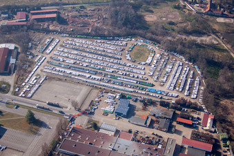 Haguenau im Bundesland Bas-Rhin, Frankreich aus der Drohnenperspektive