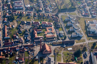 Bischwiller im Bundesland Bas-Rhin, Frankreich von oben
