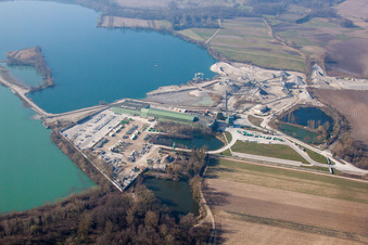 Drohnenaufname von Bischwiller im Bundesland Bas-Rhin, Frankreich