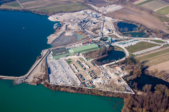 Luftbild von Bischwiller im Bundesland Bas-Rhin, Frankreich