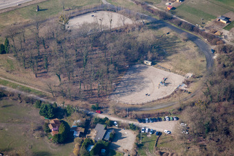 Gambsheim im Bundesland Bas-Rhin, Frankreich aus der Luft