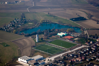 Drohnenaufname von Gambsheim im Bundesland Bas-Rhin, Frankreich