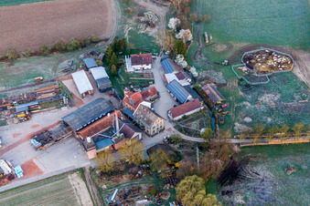 Schaidter Mühle mit Holzwerk ORTH Gerd Sütterlin e.K. im Ortsteil Schaidt in Wörth am Rhein im Bundesland Rheinland-Pfalz, Deutschland