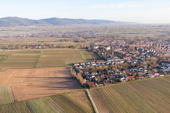 Luftbild von Wiese und Brache zw. Landau W, Wollmesheim und Arzheim in Landau in der Pfalz im Bundesland Rheinland-Pfalz, Deutschland