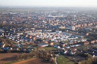 Luftbild von Quartier Vauban in Landau in der Pfalz im Bundesland Rheinland-Pfalz, Deutschland