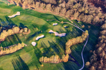 Golfanlage Landgut Dreihof - GOLF absolute am Morgen in Essingen im Bundesland Rheinland-Pfalz, Deutschland aus der Luft