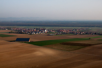 Schleithal im Bundesland Bas-Rhin, Frankreich von oben
