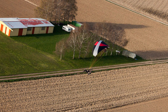 Luftbild von Riedseltz im Bundesland Bas-Rhin, Frankreich