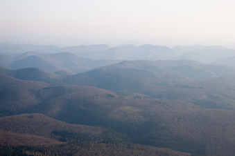 Drohnenbild von Nehwiller-près-Wœrth im Bundesland Bas-Rhin, Frankreich