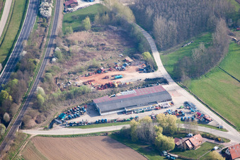 Schrägluftbild von Hoffen im Bundesland Bas-Rhin, Frankreich