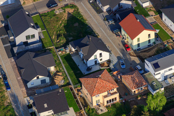 Neubaugebiet Ost (Im Holderbusch) in Minfeld im Bundesland Rheinland-Pfalz, Deutschland aus der Vogelperspektive