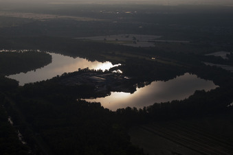 Luftaufnahme von Ortsteil Eggenstein in Eggenstein-Leopoldshafen im Bundesland Baden-Württemberg, Deutschland