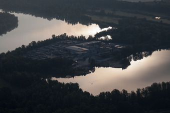Ortsteil Eggenstein in Eggenstein-Leopoldshafen im Bundesland Baden-Württemberg, Deutschland von oben