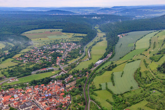 Saalebrücke in Euerdorf im Bundesland Bayern, Deutschland