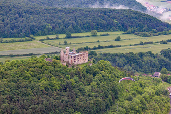 Trimburg an der fränkischen Saale gehört schon zur Rhön im Ortsteil Trimberg in Elfershausen im Bundesland Bayern, Deutschland