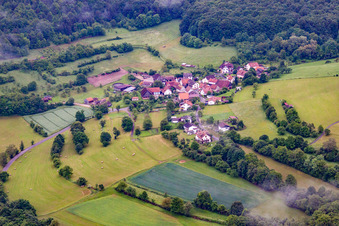 Luftbild von Ortsteil Morlesau in Hammelburg im Bundesland Bayern, Deutschland