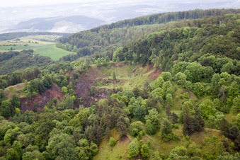 Luftbild von Alter Basaltbruch Sodenberg im Ortsteil Morlesau in Hammelburg im Bundesland Bayern, Deutschland