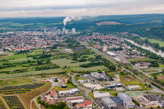Luftaufnahme von Karlstadt in Karlstadt am Main im Bundesland Bayern, Deutschland