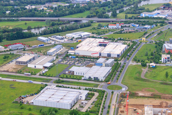 Gewerbegebiet Maintal Europa-Allee mit Sram Deutschland GmbH im Ortsteil Oberndorf in Schweinfurt im Bundesland Bayern