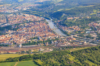 Altstadt zwischen Hauptbahnhof und Main in Würzburg im Bundesland Bayern, Deutschland