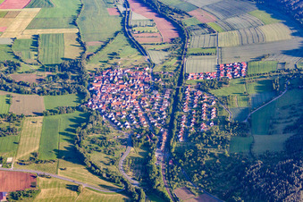 Luftbild von Ortsteil Hochhausen in Tauberbischofsheim im Bundesland Baden-Württemberg, Deutschland