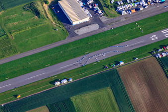 Flugplatz Walldürn im Bundesland Baden-Württemberg, Deutschland aus der Luft