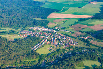 Dorfansicht im Ortsteil Krumbach in Limbach im Bundesland Baden-Württemberg, Deutschland