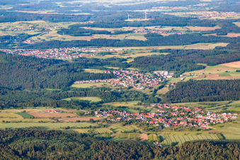 Luftaufnahme von Ortsteil Krumbach in Limbach im Bundesland Baden-Württemberg, Deutschland