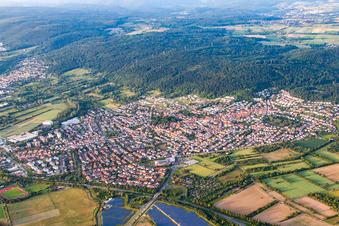 Luftbild von Nußloch von Südwesten im Bundesland Baden-Württemberg, Deutschland