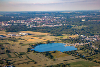 Rheinstetten Segelflug Landeanflug im Ortsteil Silberstreifen im Bundesland Baden-Württemberg, Deutschland