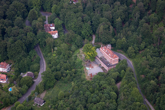 Schrägluftbild von Wilhelmshöhe in Ettlingen im Bundesland Baden-Württemberg, Deutschland