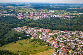 Hohberg-Straße im Ortsteil Etzenrot in Waldbronn im Bundesland Baden-Württemberg, Deutschland