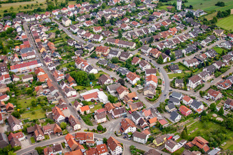 Luftbild von Ortsteil Spielberg in Karlsbad im Bundesland Baden-Württemberg, Deutschland