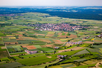 Luftbild von Ortsteil Oberjesingen in Herrenberg im Bundesland Baden-Württemberg, Deutschland