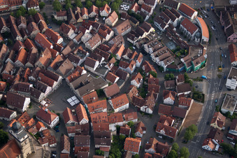 Hirschplan zum Marktplatz in Herrenberg im Bundesland Baden-Württemberg, Deutschland