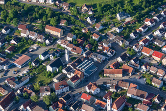 Luftbild von Hauptstr im Ortsteil Gerhausen in Blaubeuren im Bundesland Baden-Württemberg, Deutschland
